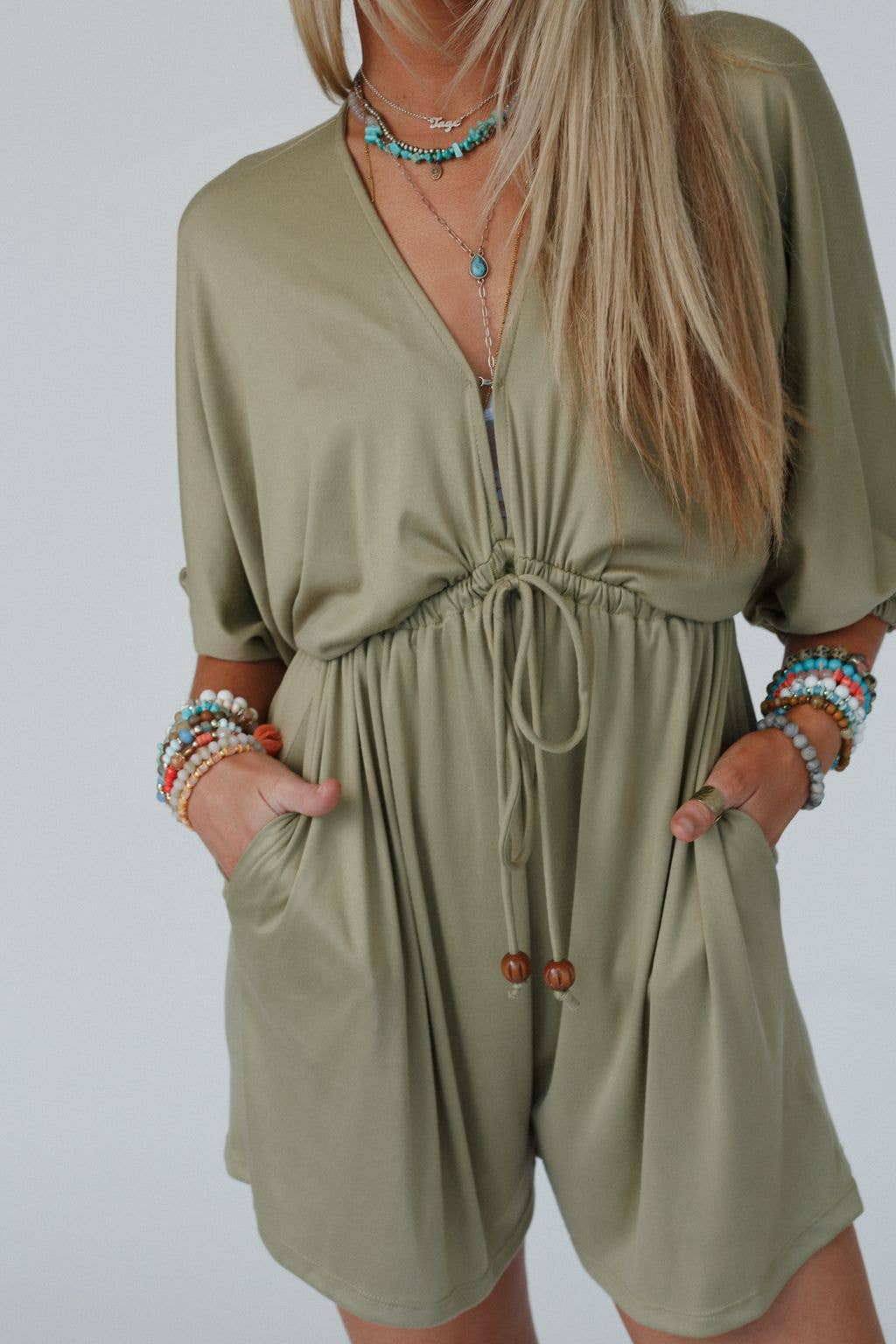 CITY DAYS DRAWSTRING ROMPER