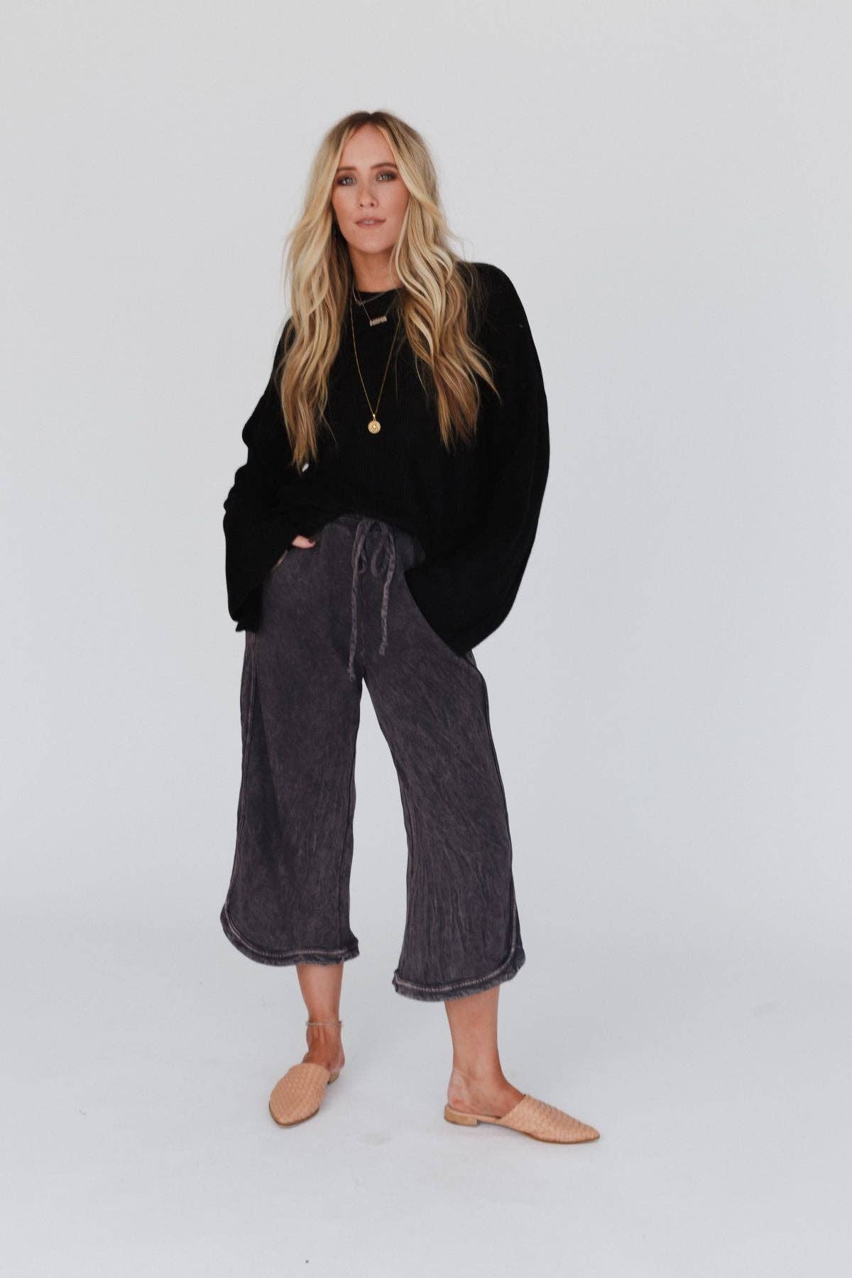 So Comfy Wide Leg Pant - New Charcoal
