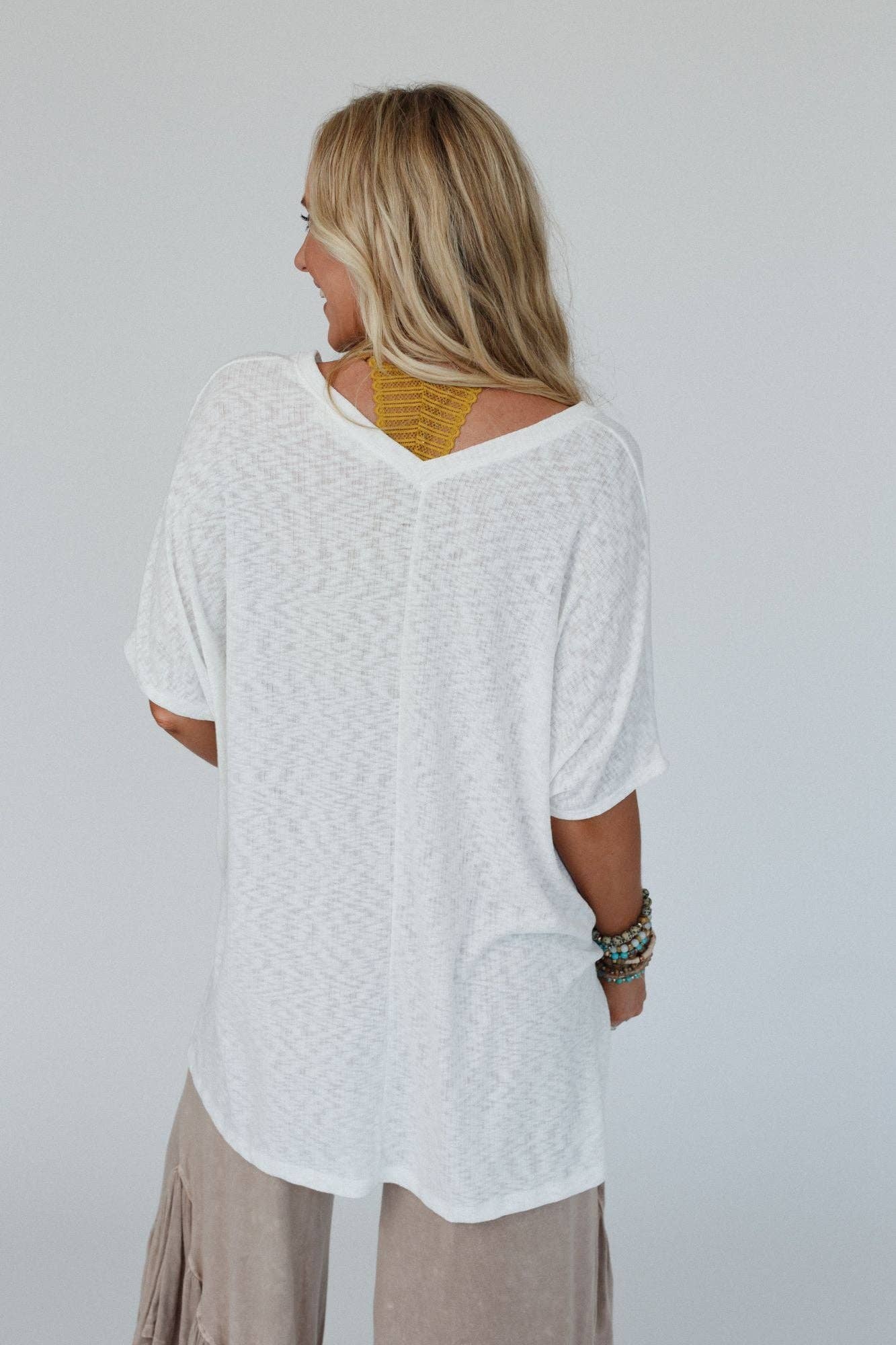 WARM NIGHTS V-NECK TOP