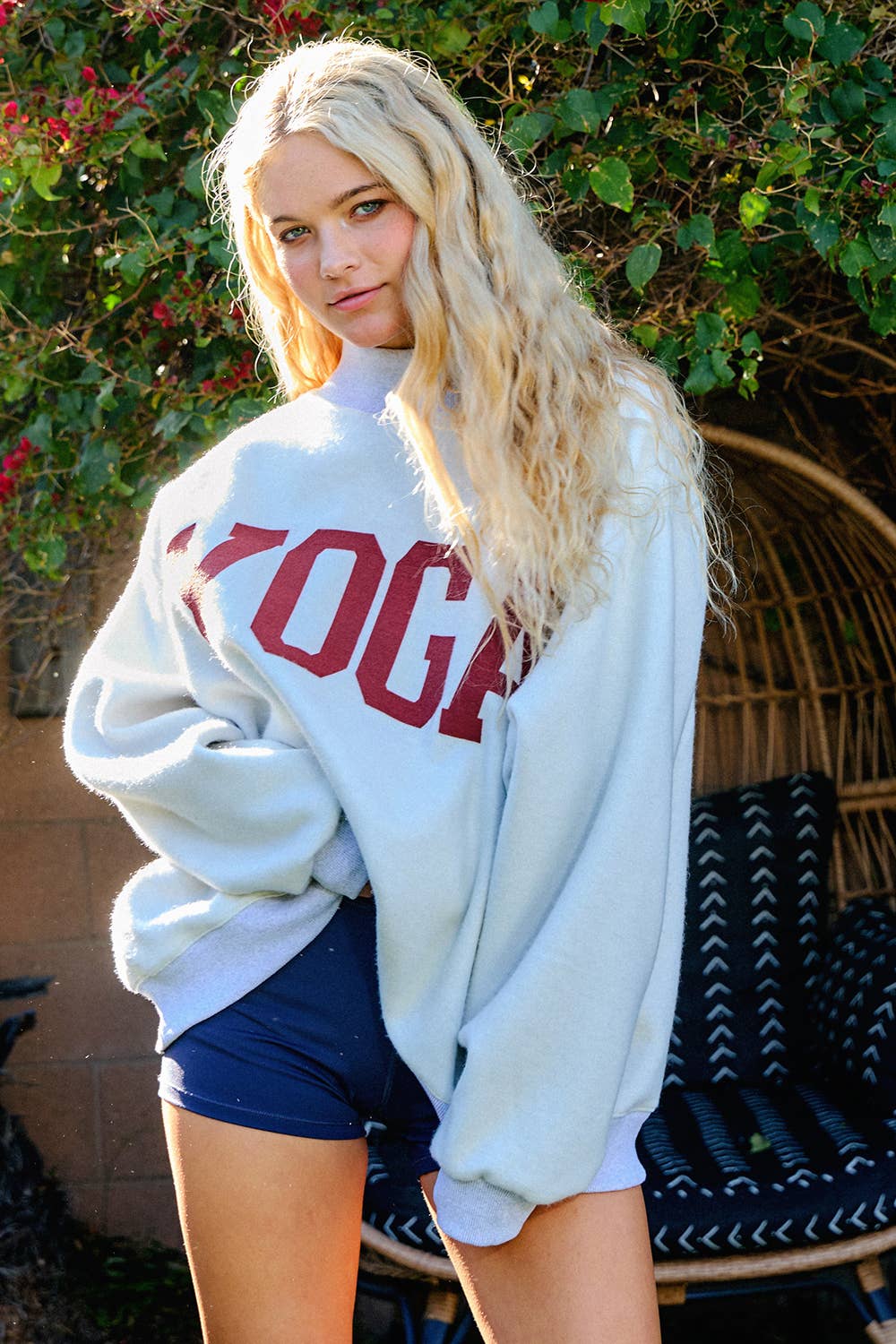 'PILATES & YOGA' Reversible Sweatshirt
