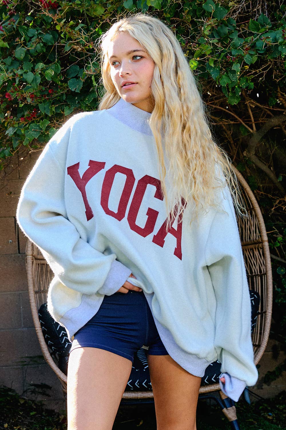 'PILATES & YOGA' Reversible Sweatshirt