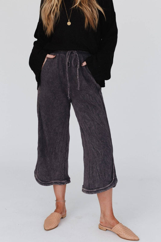 So Comfy Wide Leg Pant  - New Charcoal