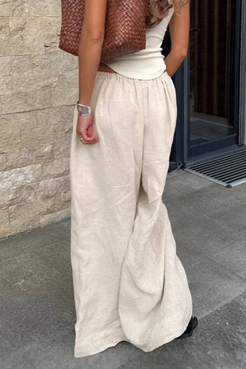 Relaxed Wide-Leg Casual Pants