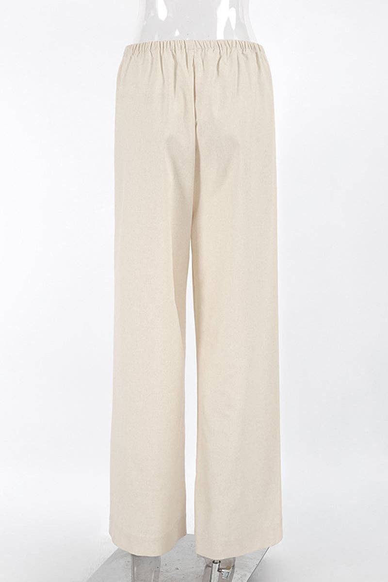 Relaxed Wide-Leg Casual Pants