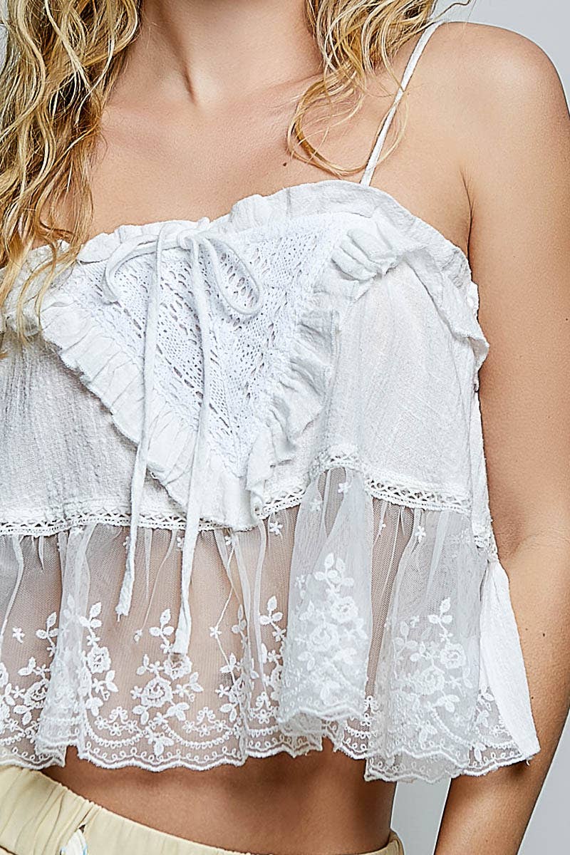 Airy Lace Sleeveless Top