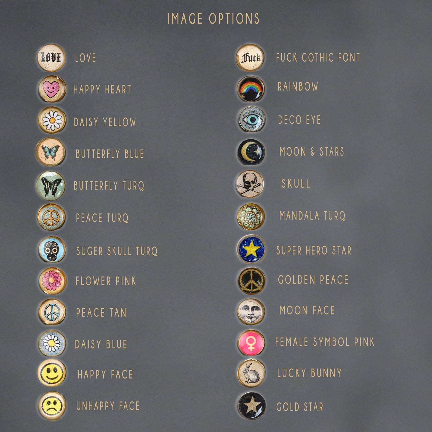 Simple Classic Image Drop Earrings