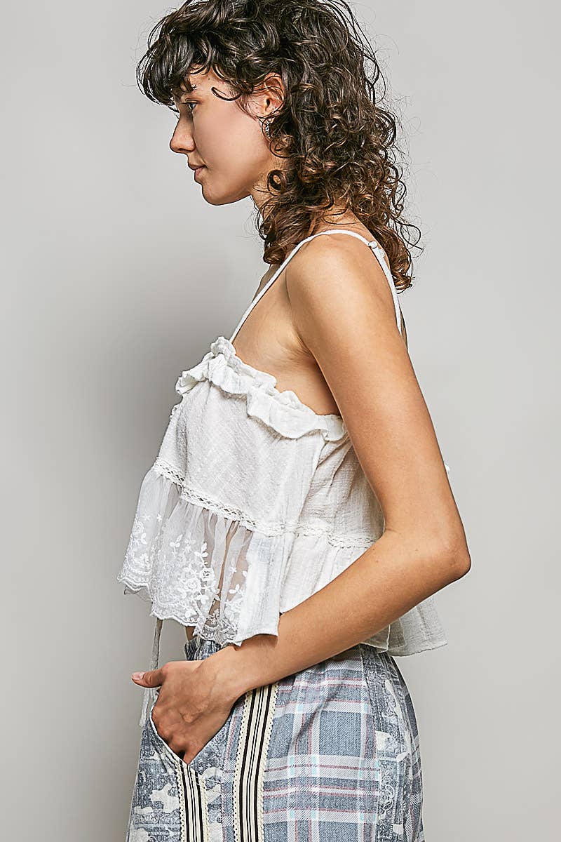Airy Lace Sleeveless Top