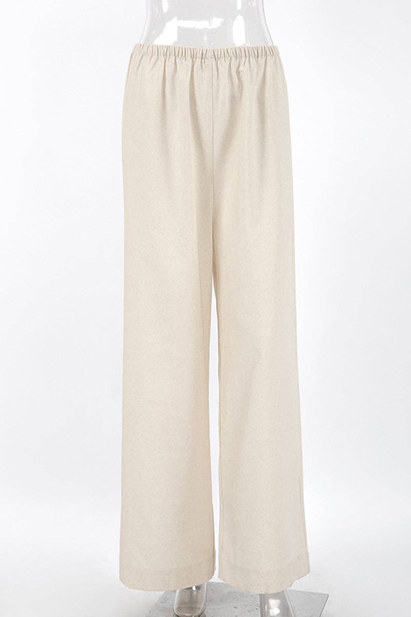 Relaxed Wide-Leg Casual Pants