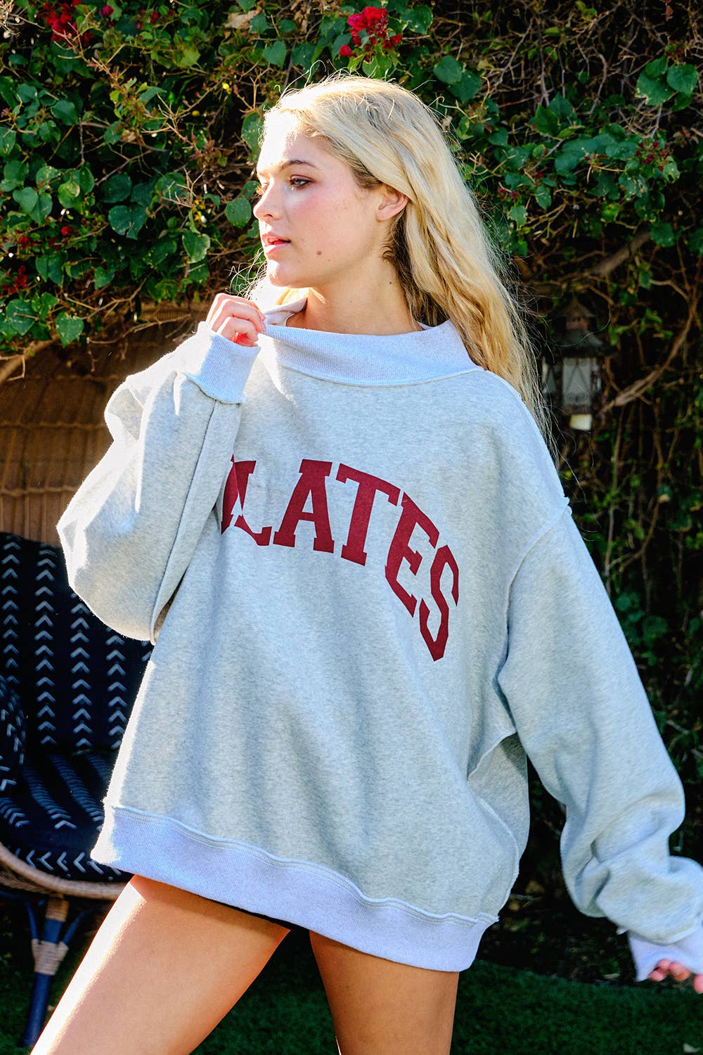 'PILATES & YOGA' Reversible Sweatshirt