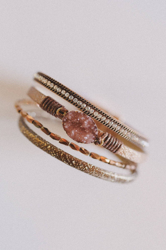 Dusty Horizon Layered Bracelet - Camel