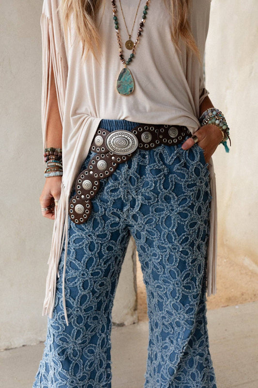 Onyx Oval Western Belt - Brown