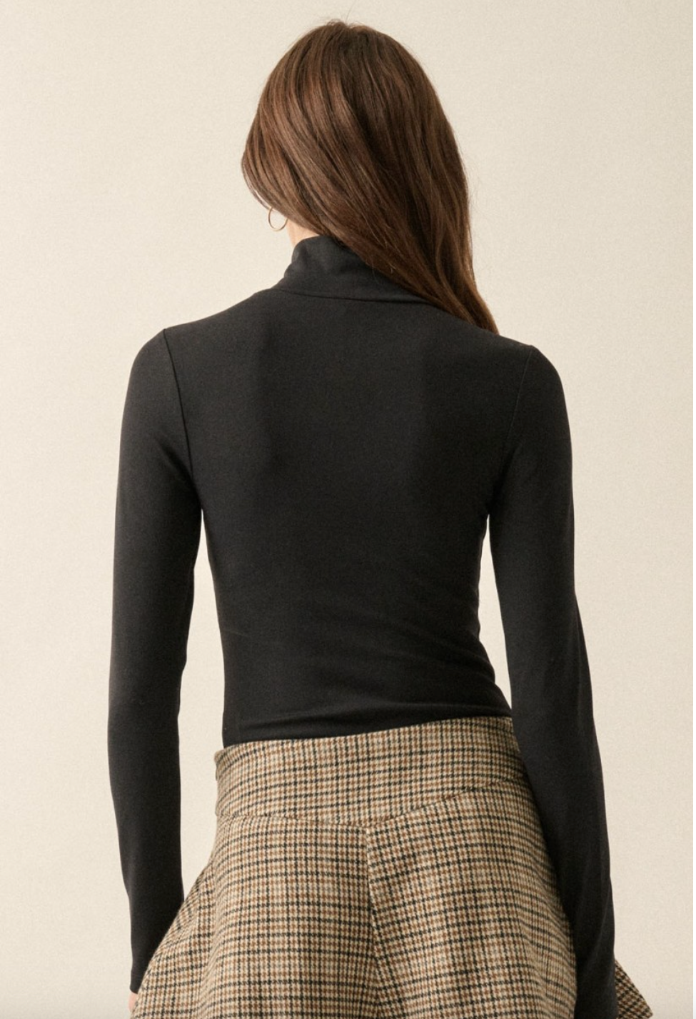 BLACK MOCK BODY SUIT