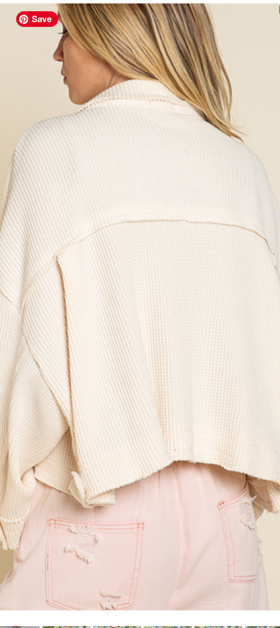 WAFFLED CROPPED JACKET