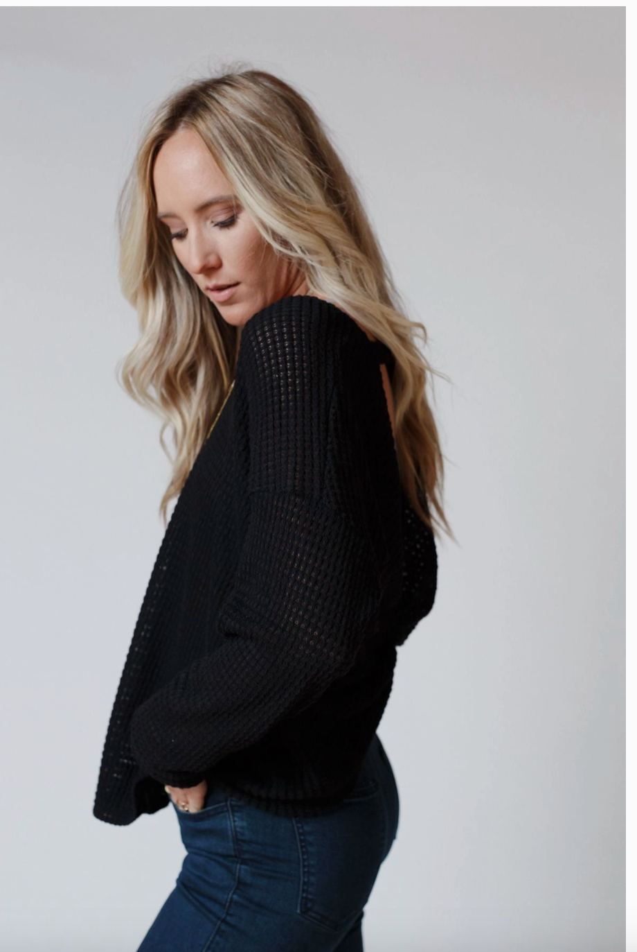 OPEN BACK SWEATER
