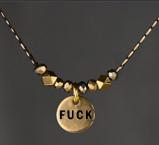 FUCK BEADED NECKLACE