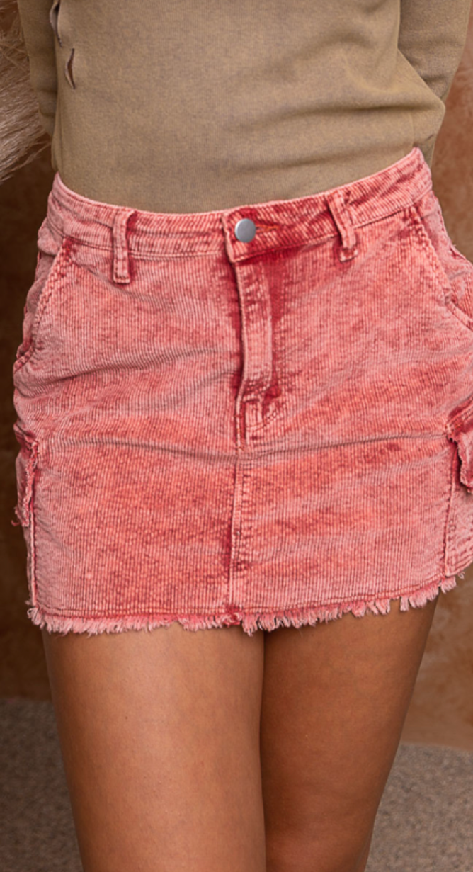 CORDUROY MINI SKIRT