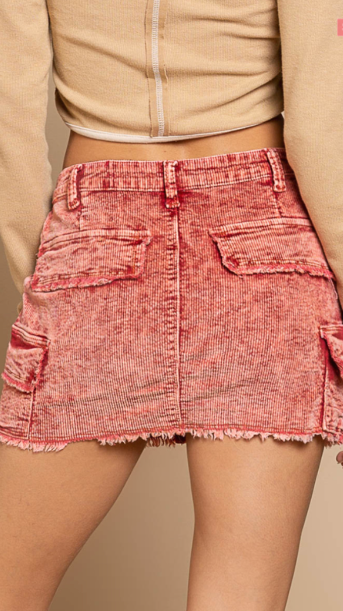 CORDUROY MINI SKIRT