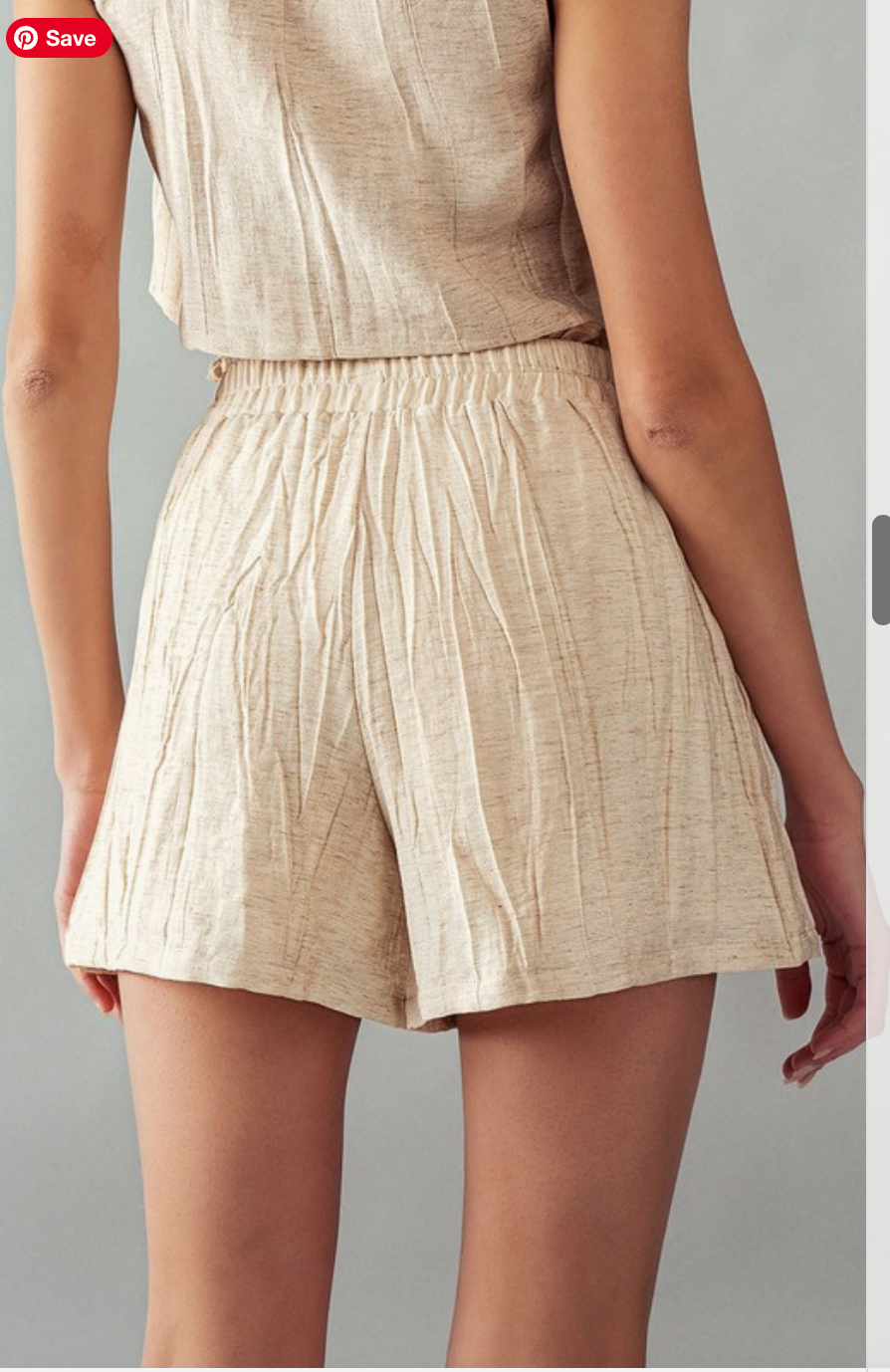 RUFFLED CRINKLE SHORTS