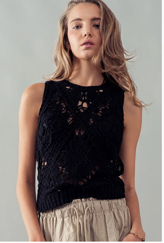 ROSE CROCHET TANK TOP