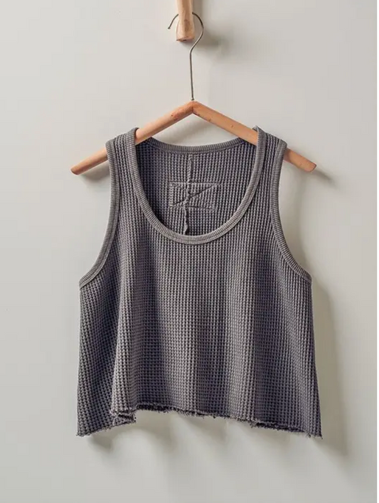 WAFFLE CROP TANK