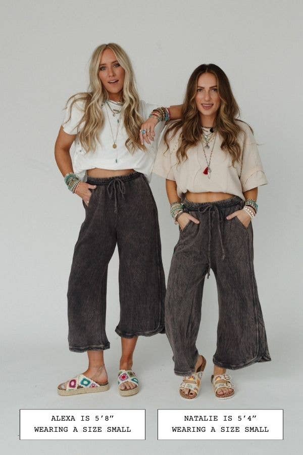 So Comfy Wide Leg Pant  - New Charcoal