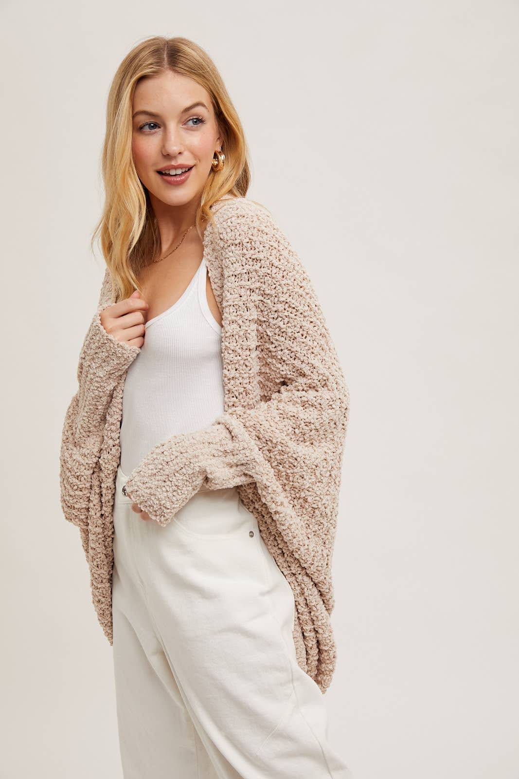 OPEN FRONT DOLMAN CARDIGAN