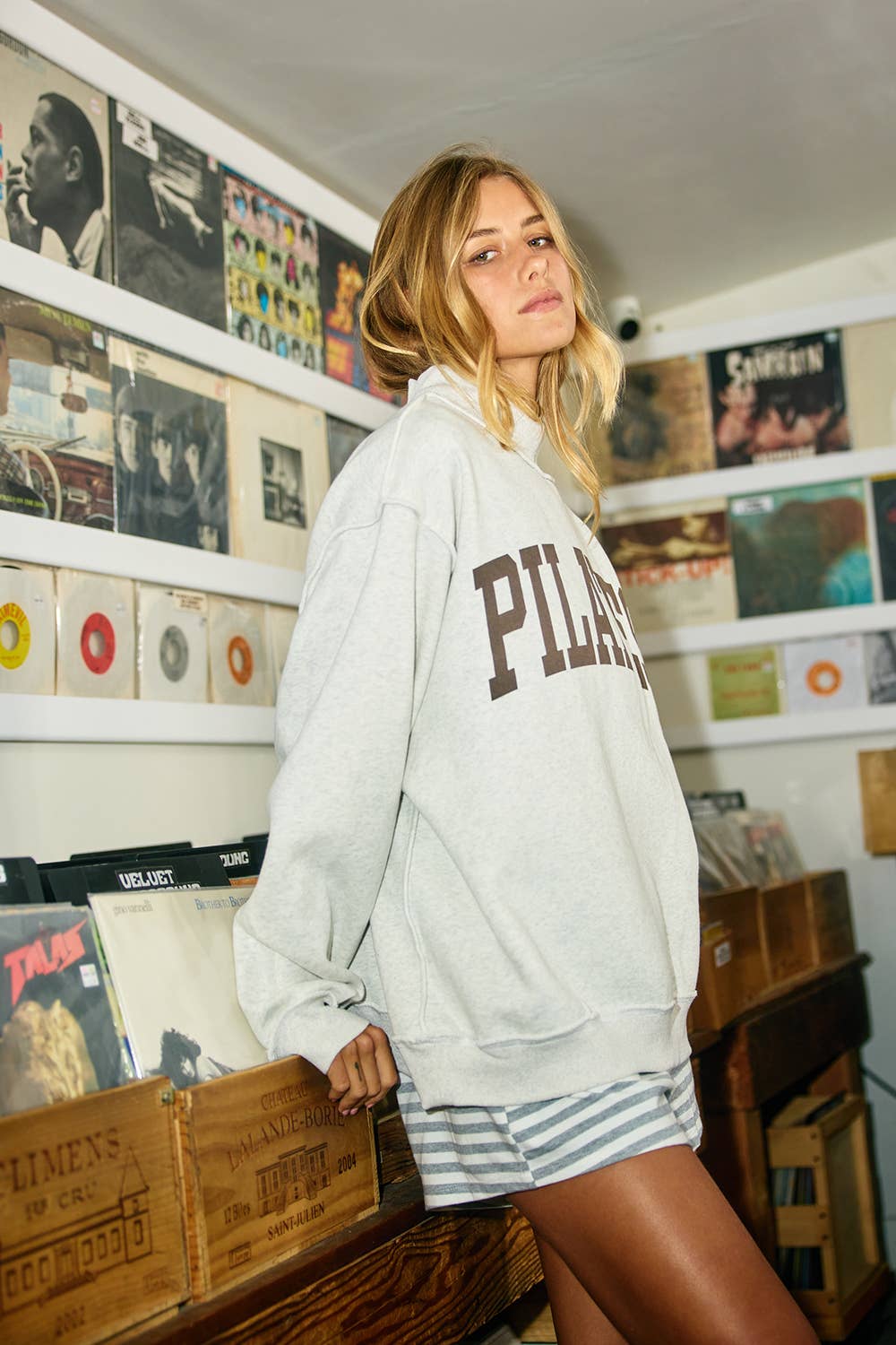 'PILATES & YOGA' Reversible Sweatshirt