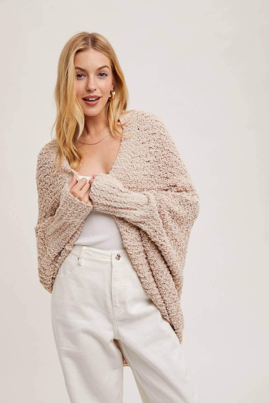 OPEN FRONT DOLMAN CARDIGAN