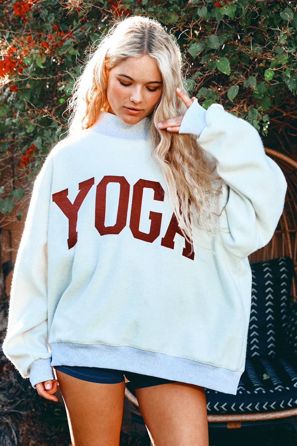 'PILATES & YOGA' Reversible Sweatshirt