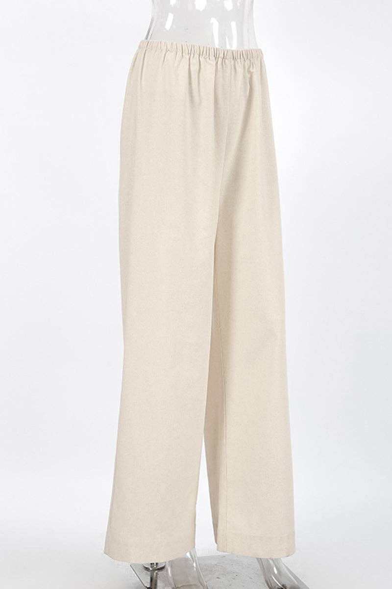 Relaxed Wide-Leg Casual Pants