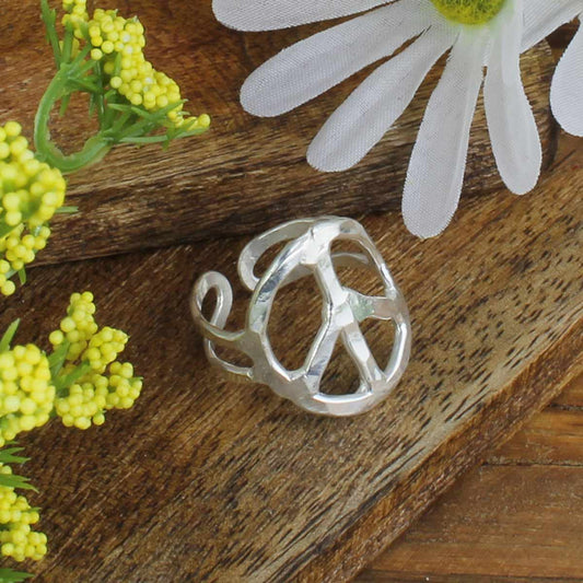 Peace Silver Ring